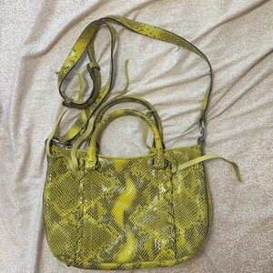 Aimee Kestenberg Yellow Snake Print Women's Bag
